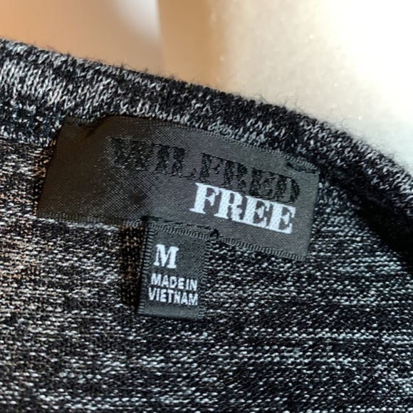 Wilfred Free Grey & Black Knit Cutout Mini Dress - Picture 6 of 6